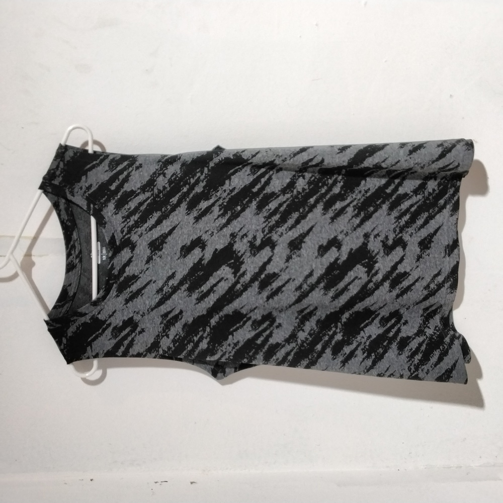 BCG Black & Gray S/L Muscle Shirt Top Size 1X